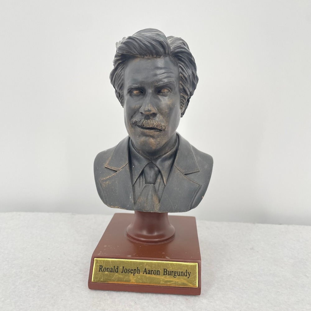 Anchorman 2 Ron Burgundy Bust Statue Ronald Joseph Aaron Burgundy Collectible